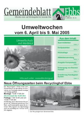 Ebbser Gemeindeblatt 101 2005 03 Umwelt