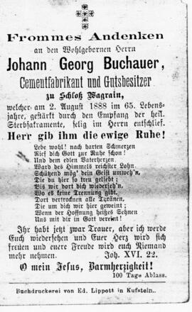 Johann Georg Buchauer Schloß Wagrain 08 08 1888