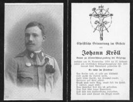 Johann Kröll Brixlegg 16 11 1914