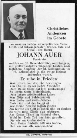 Johann Auer 10 12 1966