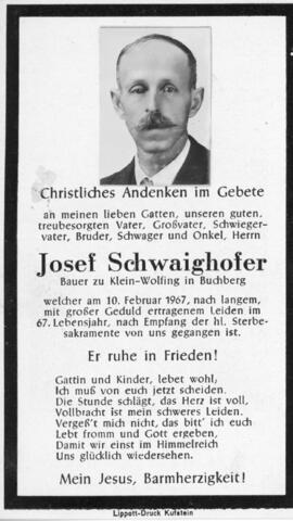 Josef Schwaighofer Kleinwolfing 10 02 1967