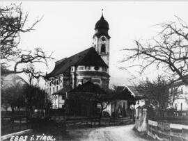 Ebbs Postkarte Oberes Dorf Richtung Kirche um 1920