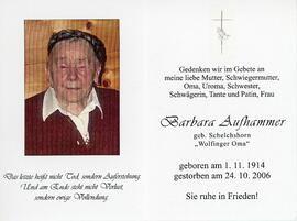 Barbara Aufhammer geb Schelchshorn Großwolfing 24 10 2006