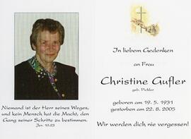 Christine Gufler geb Pichler 22 08 2005