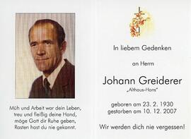 Johann Greiderer Althaus 10 12 2007