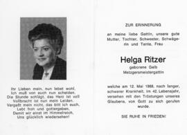 Helga Ritzer geb Geig 12 05 1988