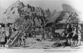Belagerung der Festung Kufstein Radierung 1809