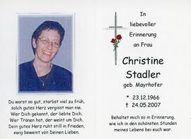 Christine Stadler geb Mayrhofer 24 05 2007