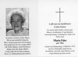 Maria Eder geb Tiller 08 10 1992