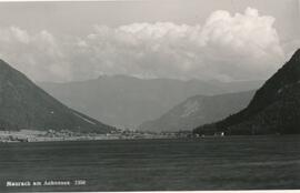 Blick nach Maurach am Achensee , Blick auf die Kitzbühler Alpen