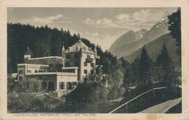 Jagdschloss Hinterriss ( Tirol) mit Falken- Ansichtskarte
