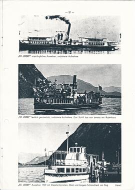 Kopie von 3 Aufnahmen vom Achensee-Schiff "St. Josef" zu versch. Zeiten
