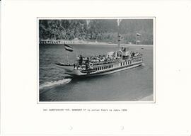 Das Dampfschiff "ST. BENEDIKT I" in voller Fahrt