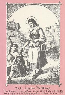 49. Lithographie der hl. Notburga