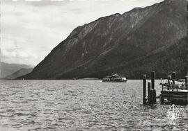 1191, Ansichtskarte, Achensee mit Schiff, Pertisau