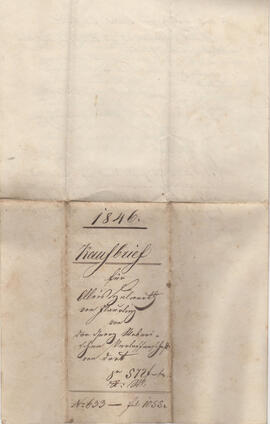 Kaufbrief für Alois Helwerth von Georg Webersche Verlassenschaft