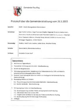 Protokoll Gemeinderat 26.5.