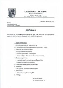Protokoll Gemeinderatssitzung 02.05.