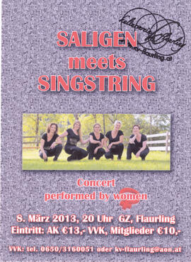 Plakat Saligen meets Singstring