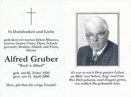 Alfred Gruber vulgo Bocken Alfred