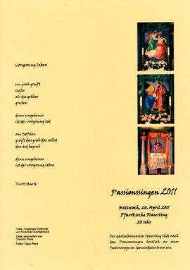 Passions Singen 2011 Programm s1