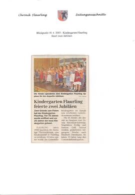 Kindergarten Flaurling feierte zwei Jubiläen