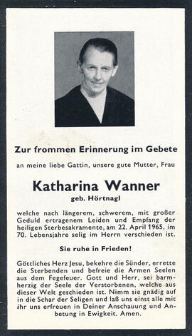 Katharina Wanner geb Hörtnagel