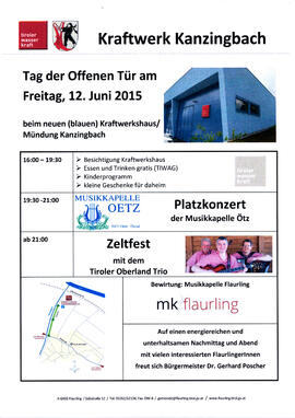 Tag der offenen Tür Kraftwerk Kanzingbach