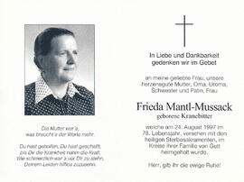 Frieda Mantl-Mussack