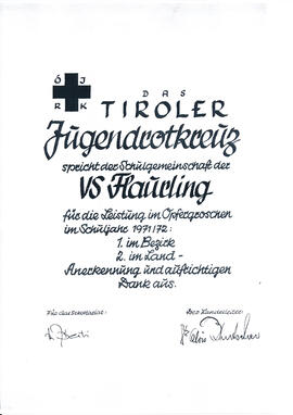 Preis des Tiroler Jugendrotkreuzes