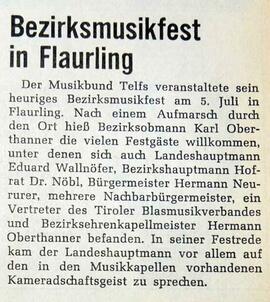 Bezirksmusikfest in Flaurling