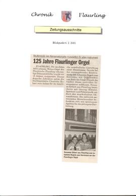 125 Jahre Flaurlinger Orgel