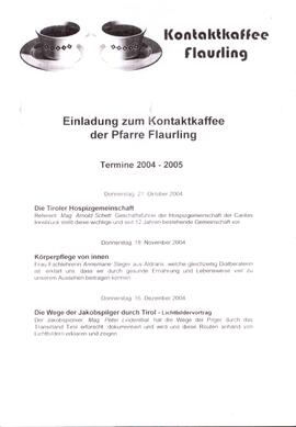 Kontaktkaffee Termine 2004-2005