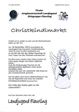 Einladung Christkindlmarkt