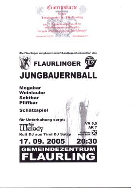 Jungbauernball Plakat/Eintrittskarte
