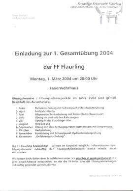Einladung 1. Gesamtübung 2004