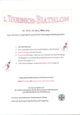 Einladung 1. Tourenschi-Biathlon