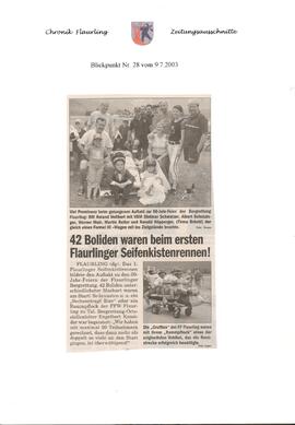 42 Boliden waren beim ersten Flaurlinger Seifenkistenrennen!