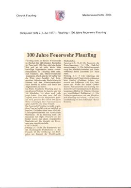 100 Jahre Feuerwehr Flaurling