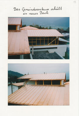 Das Gemeindezentrum erhält ein neues Dach