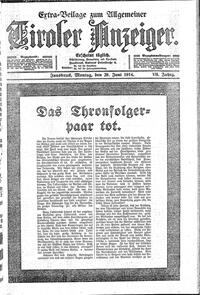 Bild zu &quot;28. Juni 1914&quot;