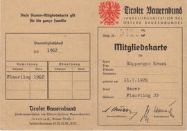 Tiroler Bauernbund - Mitgliedskarte
