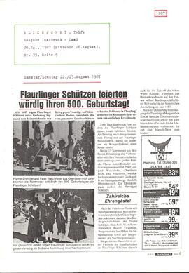 Flaurlinger Schützen feierten würdig ihren 500. Geburtstag!