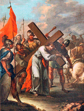 2. Station: Jesus nimmt das Kreuz auf seine Schultern