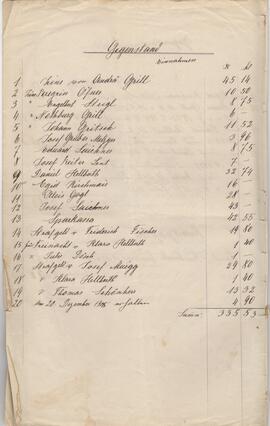 Rechnung des Amenfondes 1905