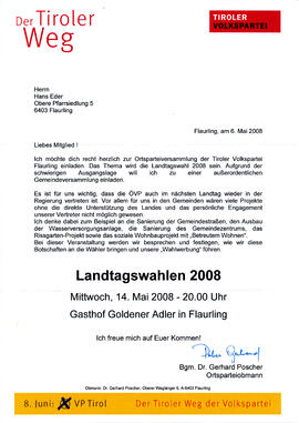 Einladung Landtagswahlen