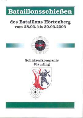 Ergebnis Bataillonsschießen 2003