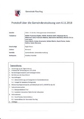 Protokoll Gemeinderat S1