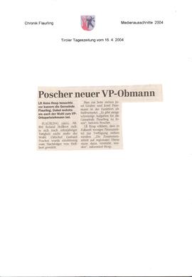 Poscher neuer VP-Obmann