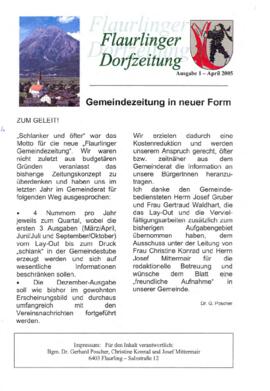 Gemeindezeitung, Ausgabe 1